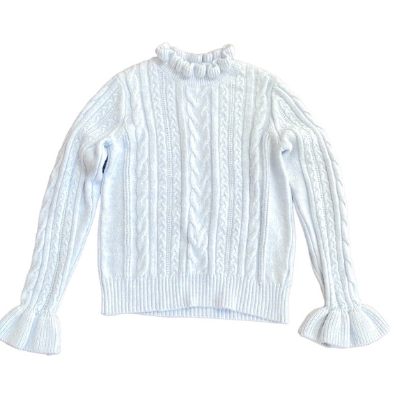 H&M Light Blue Cable Knit Turtleneck Sweater - Picture 3 of 11